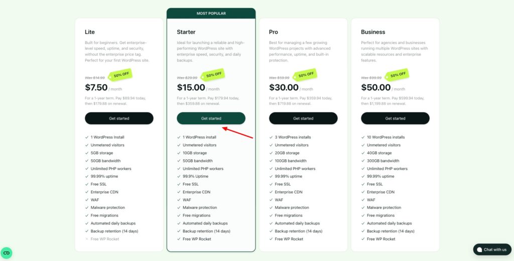 
Hosting.com - Managed WordPress plans