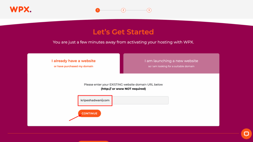 Step 3 Enter Your Domain