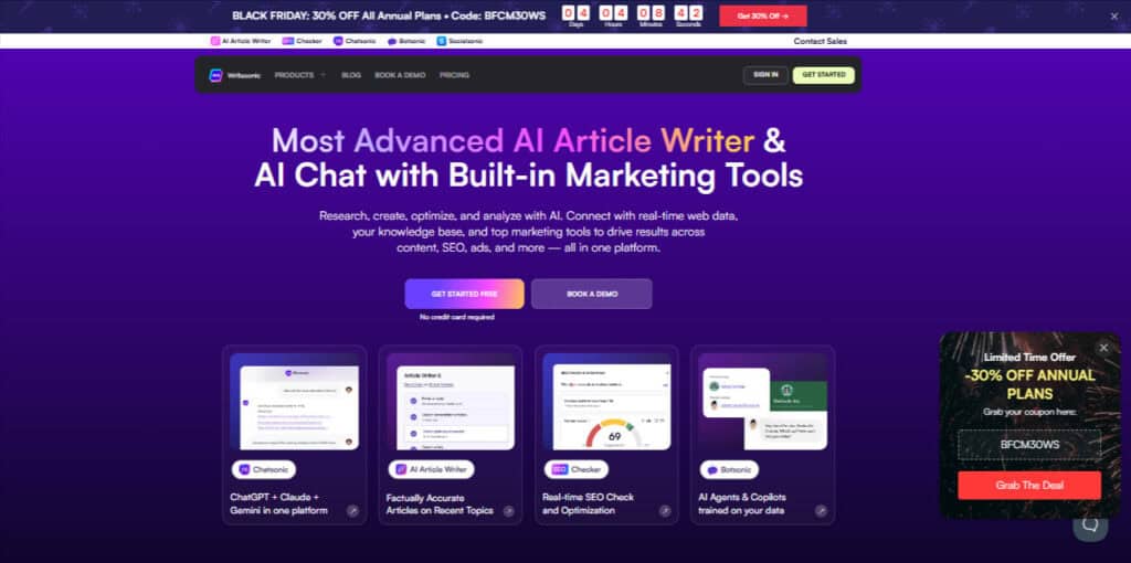 Writesonic AI Content Writer AI SEO Toolkit AI Chatbots 2 1