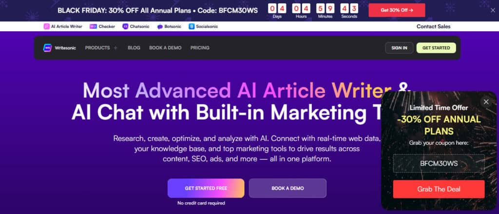 Writesonic AI Content Writer AI SEO Toolkit AI Chatbots 2