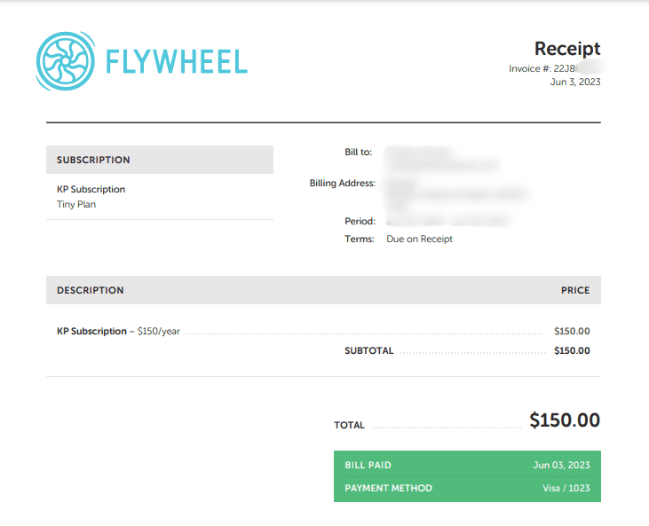 Flywheel Review November 2025 - A No Nonsense Review 22 Flywheel Reciept
