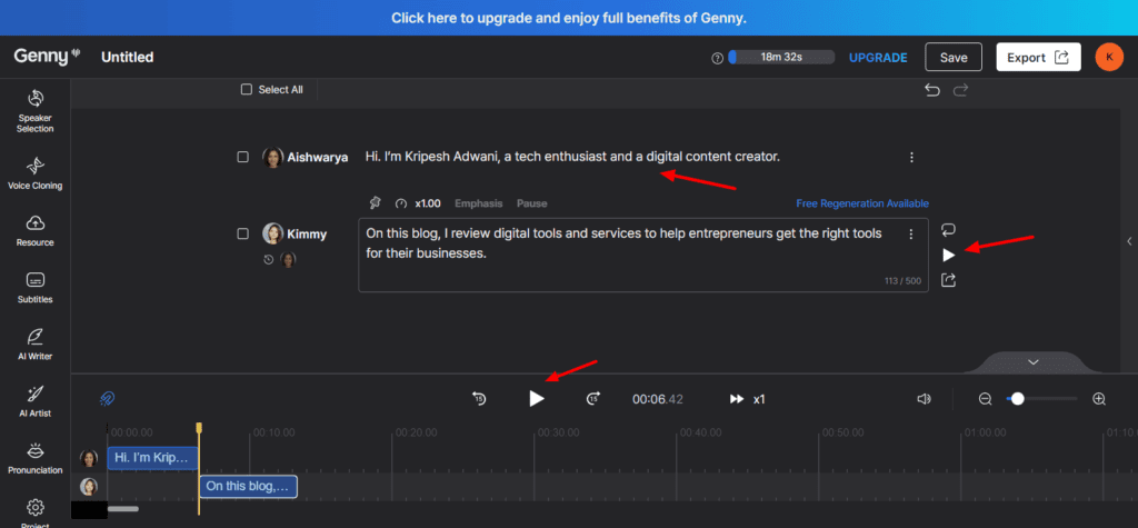 Genny Lovo AI Voice Generation