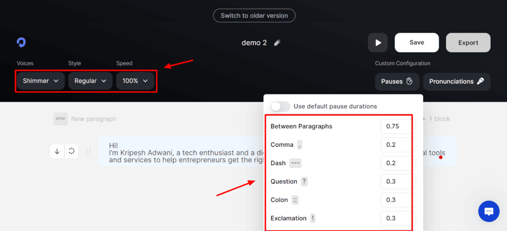 Listnr AI voice generation