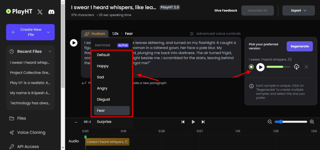 PlayHT AI Voice and Emotions