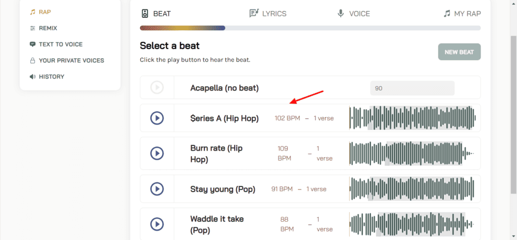 Uberduck AI Rap Generator