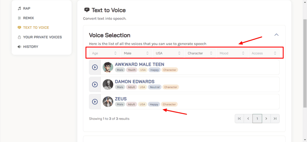 Uberduck AI voice library
