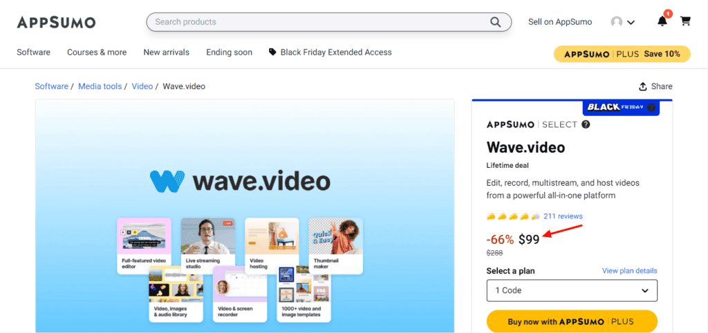Wave.video Review (2026) - Best Tool For Creators? 2 Wave.video Appsumo deal