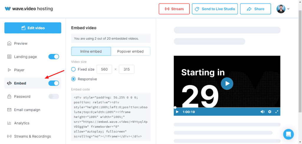 Wave.video Review (2026) - Best Tool For Creators? 13 Wave.video hosting