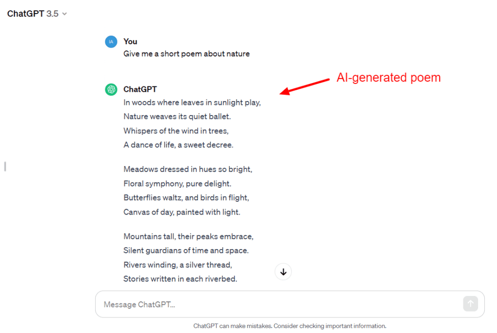 AI-generated poem
