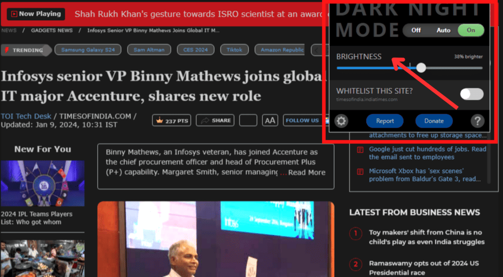 Dark Night Mode Performances