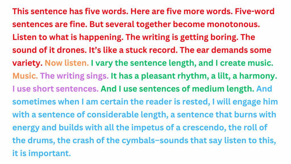 Gary Provost Quote on Sentence Length