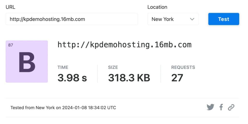 Hostinger Cloud Startup Speeds - US