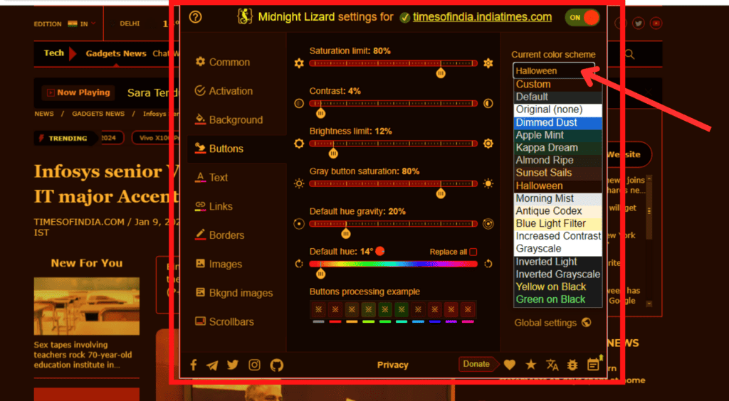 Midnight Lizard Theme