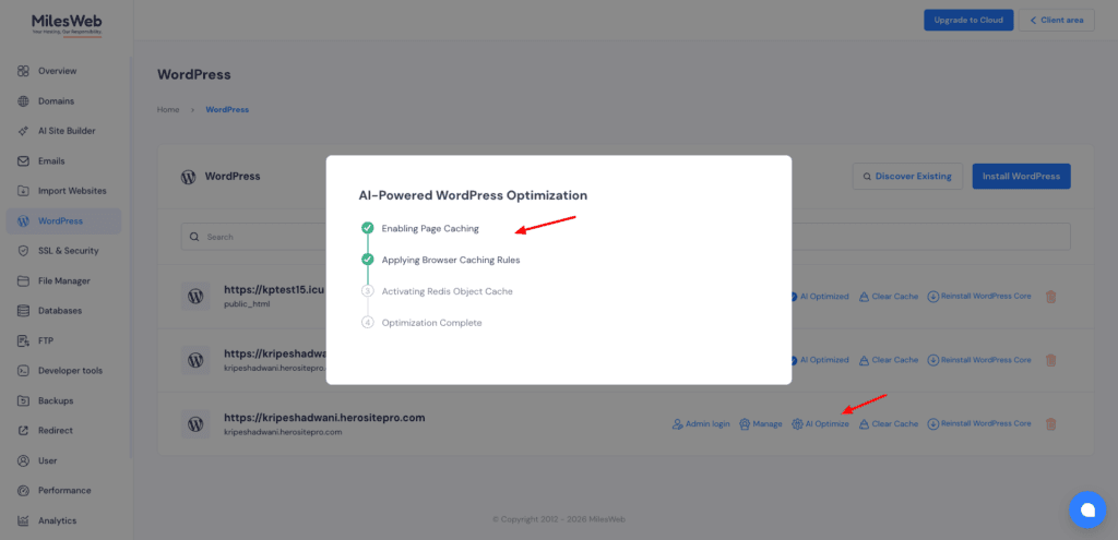 MilesWeb - AI WordPress Optimization
