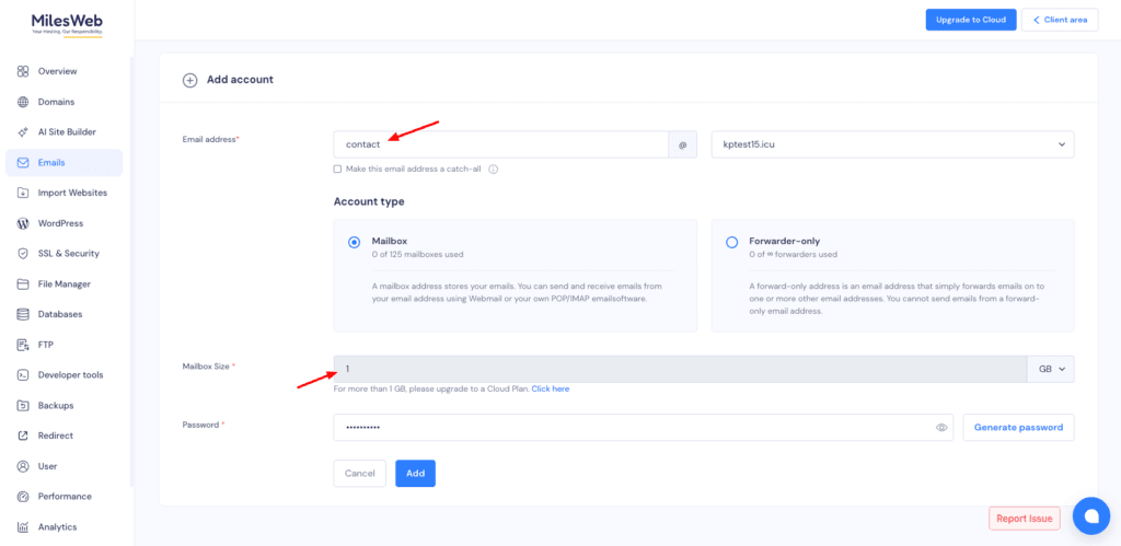 MilesWeb - email hosting
