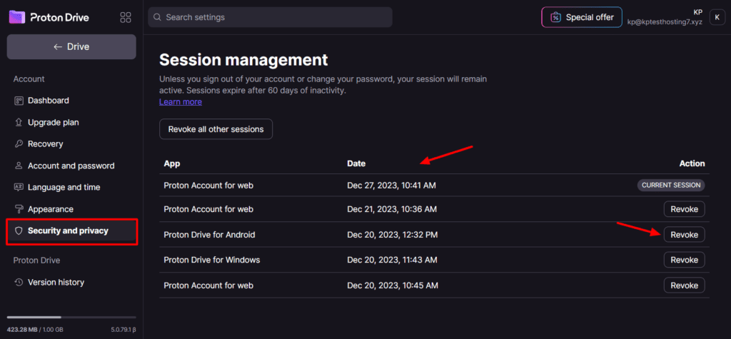 PRoton Drive Security