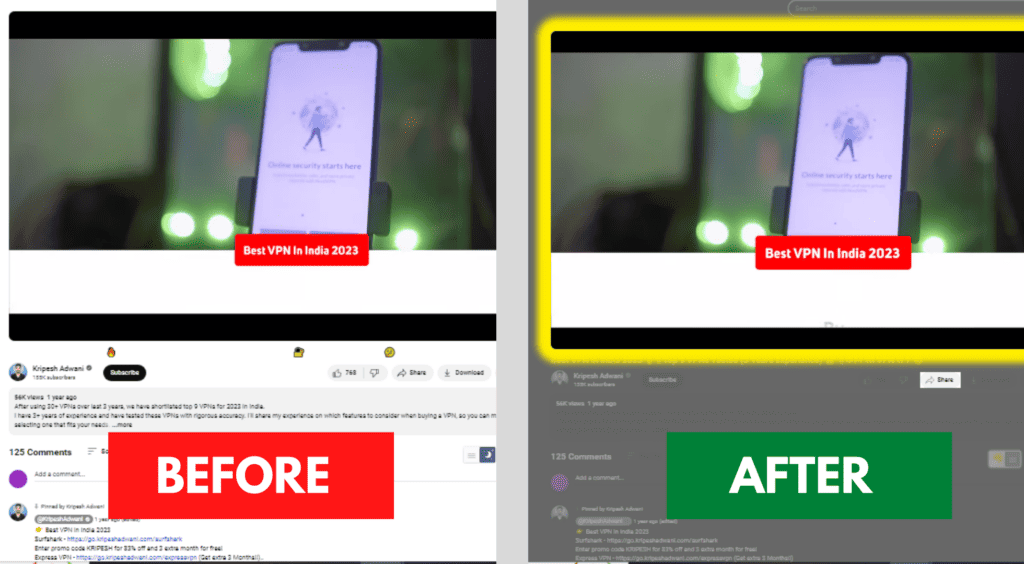 Turn off the Lights Before After