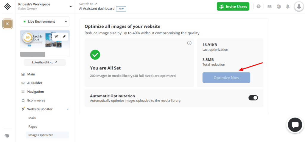10Web Automatic Image Optimization