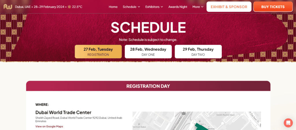 Affiliate World Dubai (2024) - From Burj Khalifa to Billion Dollar Clicks 3 AW Dubai Schedule