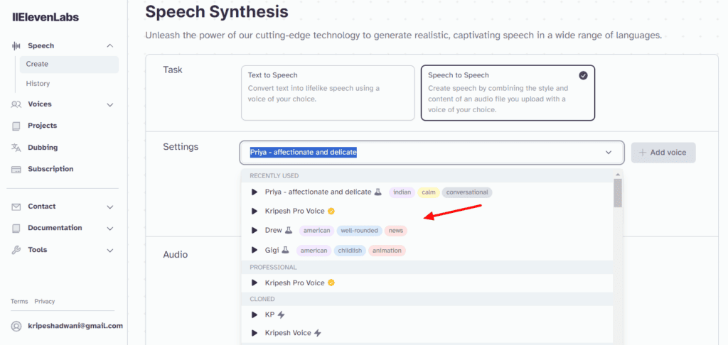 ElevenLabs - AI voice library