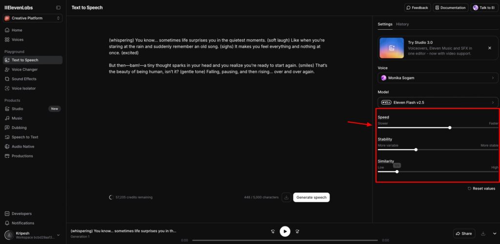 ElevenLabs Review (2026) - Is This Worth the Hype? 5 ElevenLabs - voice settings