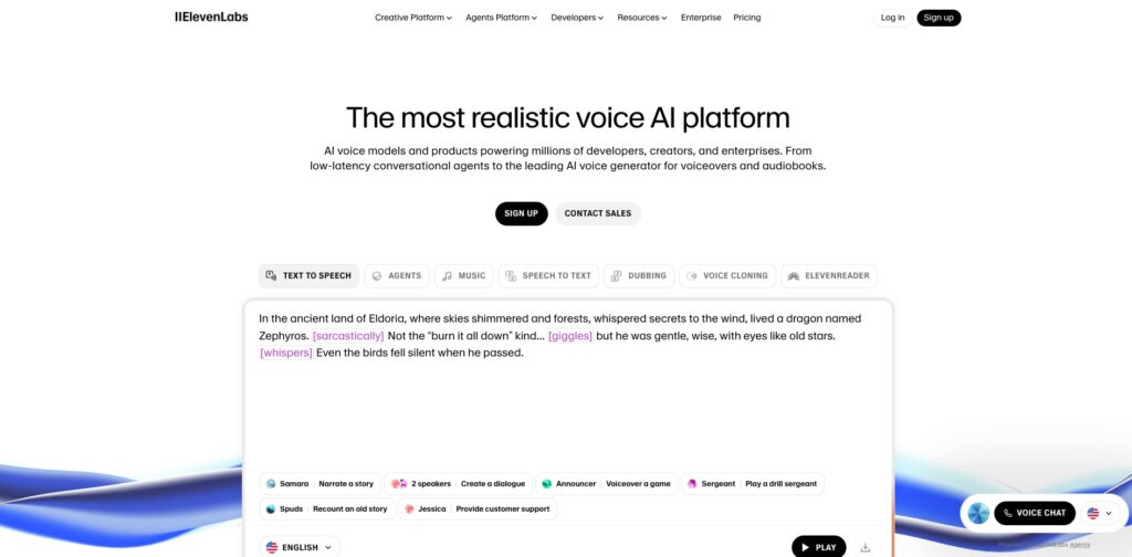 ElevenLabs Review (2026) - Is This Worth the Hype? 1 Elevenlabs homepage