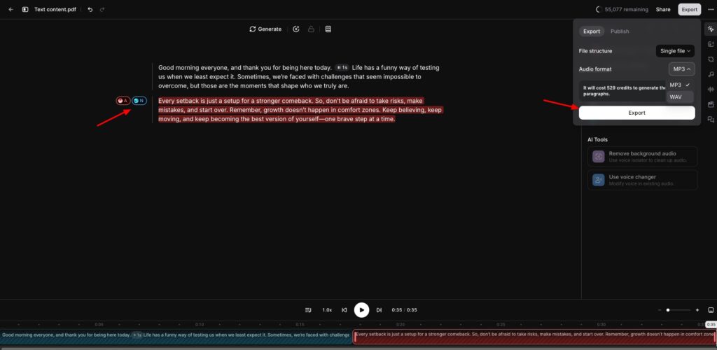 ElevenLabs Review (2026) - Is This Worth the Hype? 14 ElevenLabs - studio settings