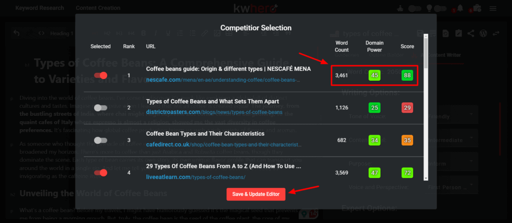 KWHero Review (2026) - Surfer SEO Killer? 9 KWHero Competitor Selection