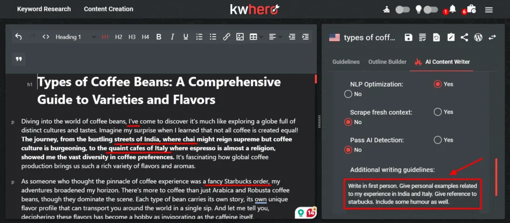 KWHero Custom Guidelines
