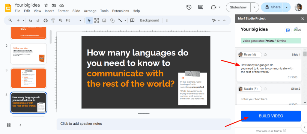 Murf AI Review (2026) - The Best AI Voice Generator Tool? 16 Murf AI Google Slides add-on