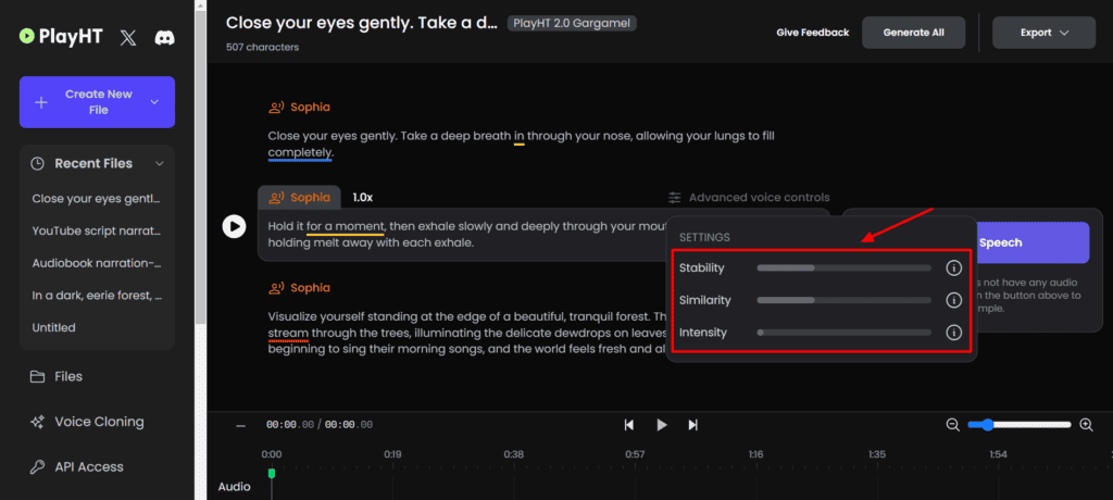 PlayHT Voice Settings