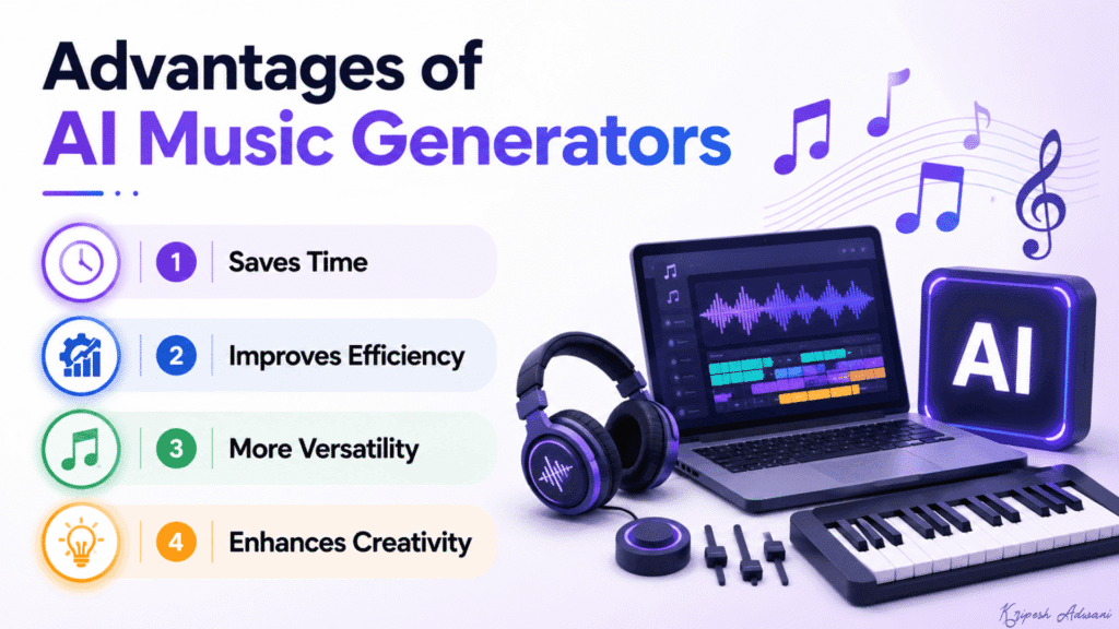 Advantages of AI Music Generators
