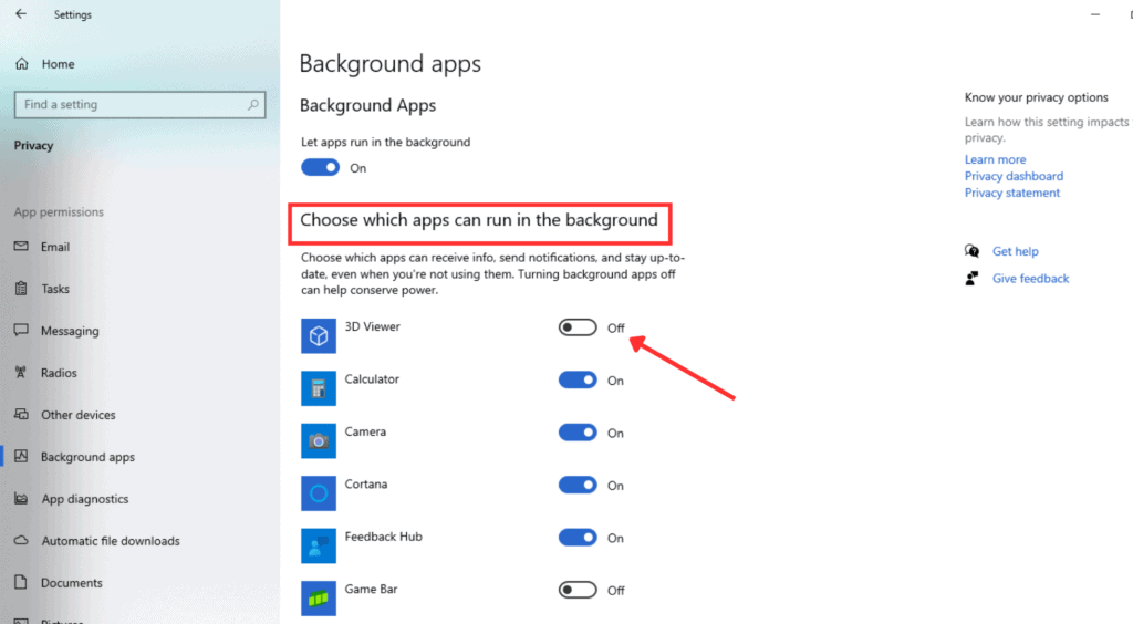Control Background Applications