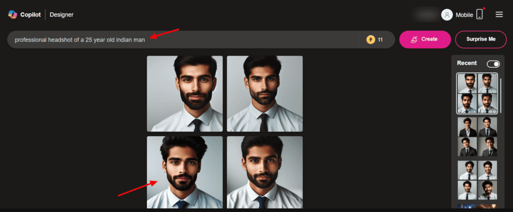 Generating image with Microsoft Copilot Designer