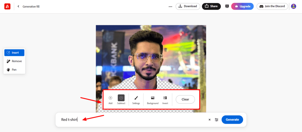 Headshot generation - Adobe Firefly