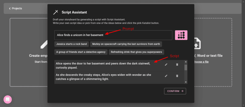 Katalist AI - Script Assistant