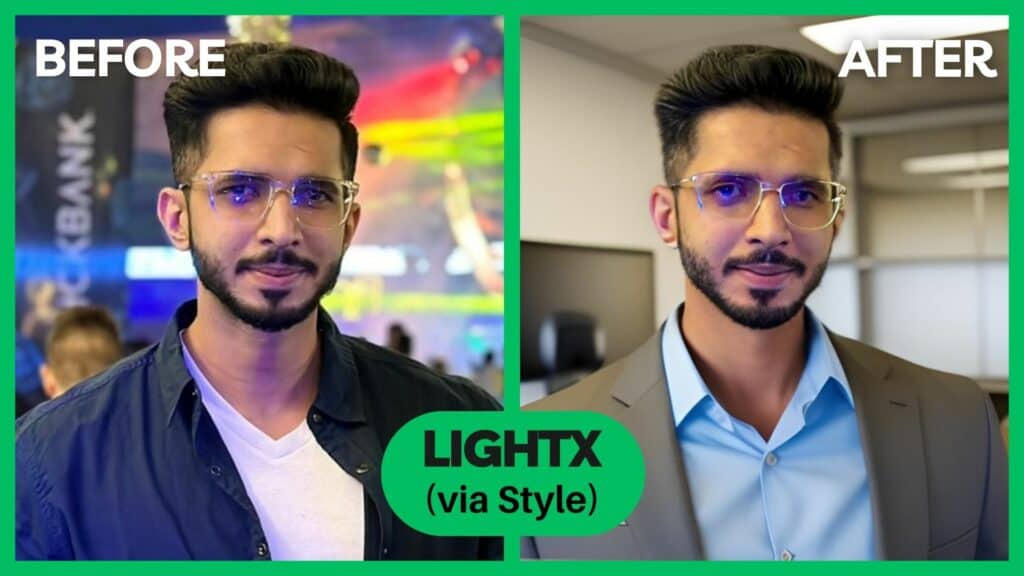 LightX- AI Headshot (via style)