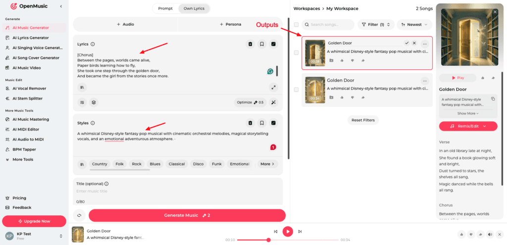 OpenMusic - AI music generation
