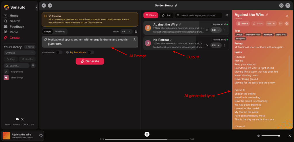 Sonauto - AI music generation