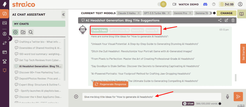 Straico custom prompts