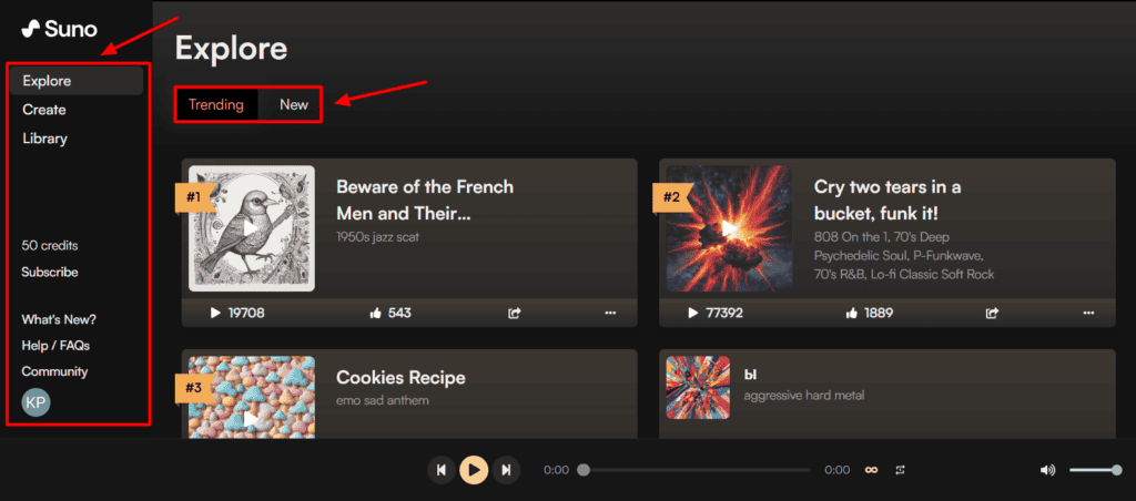 Suno AI Review (2026) - How To Use Suno AI 3 Suno AI user interface