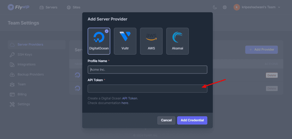 FlyWP Review (2026) - Worthy Cloudways Alternative? 12 Adding Server credentials in FlyWP