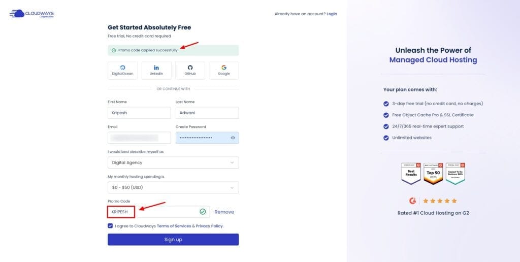 Cloudways coupon code