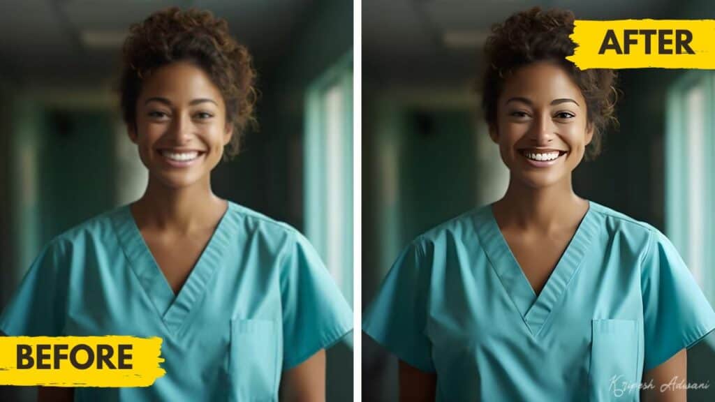 Freepik Upscaled Image - Nurse in hospital