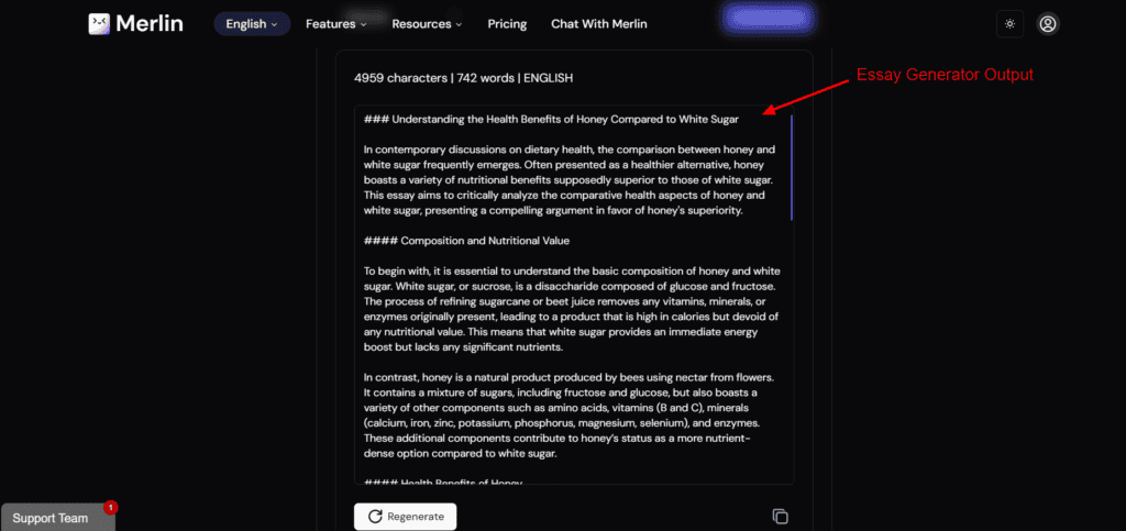 Merlin AI Review (2026): The Best AI Tool for Boosting Productivity? 26 Merlin AI Essay Generator Output