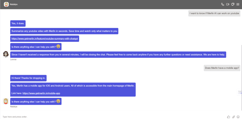 Merlin AI Review (2026): The Best AI Tool for Boosting Productivity? 32 Merlin AI Live Chat Support