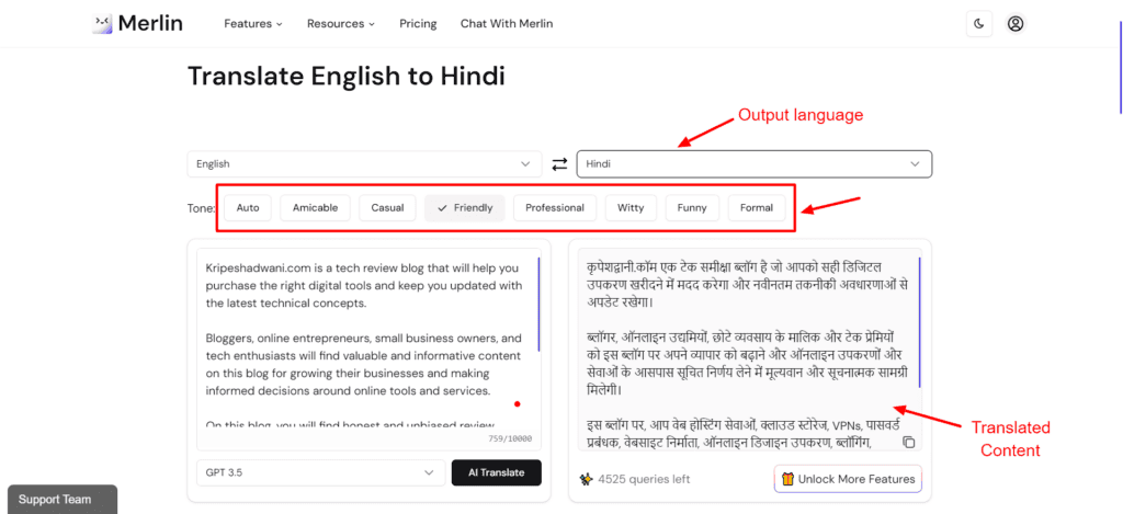 Merlin AI Review (2026): The Best AI Tool for Boosting Productivity? 27 Merlin AI Translation