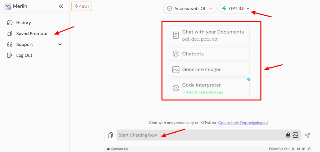 Merlin AI Review (2026): The Best AI Tool for Boosting Productivity? 2 Merlin AI user interface