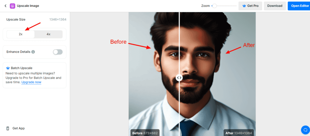 Pixelcut image upscaler