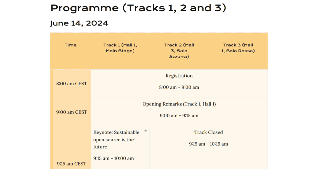 WordCamp Europe 2024- Schedule